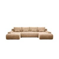 PANORAMASOFA Ivana 4 Sitzplätze Beige - Beige, Holz (350/85/172cm) - Petits-meubles