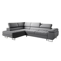 ECKSOFA Eden 4 Sitzplätze Anthrazitgrau - Grau, Holzwerkstoff (335/201cm) - Petits-meubles