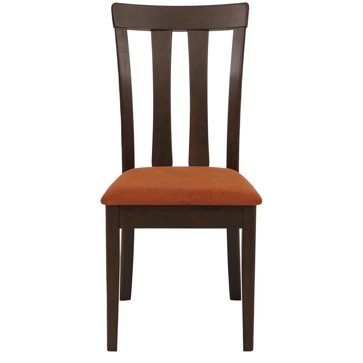 ESSZIMMERSTUHL Orange, Dunkelbraun 2er-Set - Dunkelbraun/Orange, Holz (42/96/58cm) - MCW