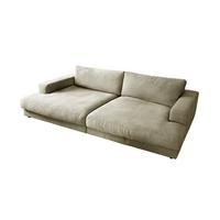 BIG SOFA MADELINE Cremeweiß Webstoff - Creme/Schwarz, Kunststoff/Textil (290/85/190cm) - KAWOLA