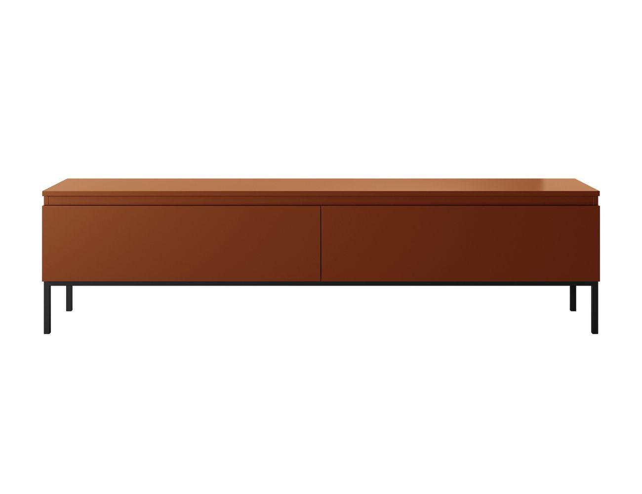 TV-SCHRANK Bemmi Ziegelrot mit Metallbeinen 175 cm - Dunkelorange/Schwarz, Holzwerkstoff/Metall (175/46/32cm) - Selsey
