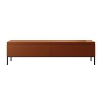 TV-SCHRANK Bemmi Ziegelrot mit Metallbeinen 175 cm - Dunkelorange/Schwarz, Holzwerkstoff/Metall (175/46/32cm) - Selsey