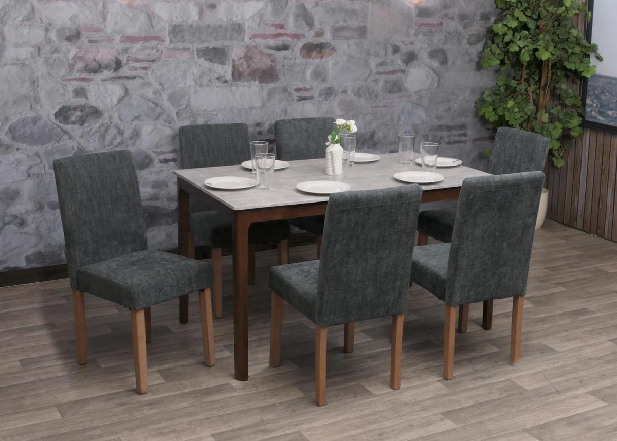 ESSZIMMERSTUHL Grau 6er-Set - Grau, Textil (42/90/50cm) - MCW