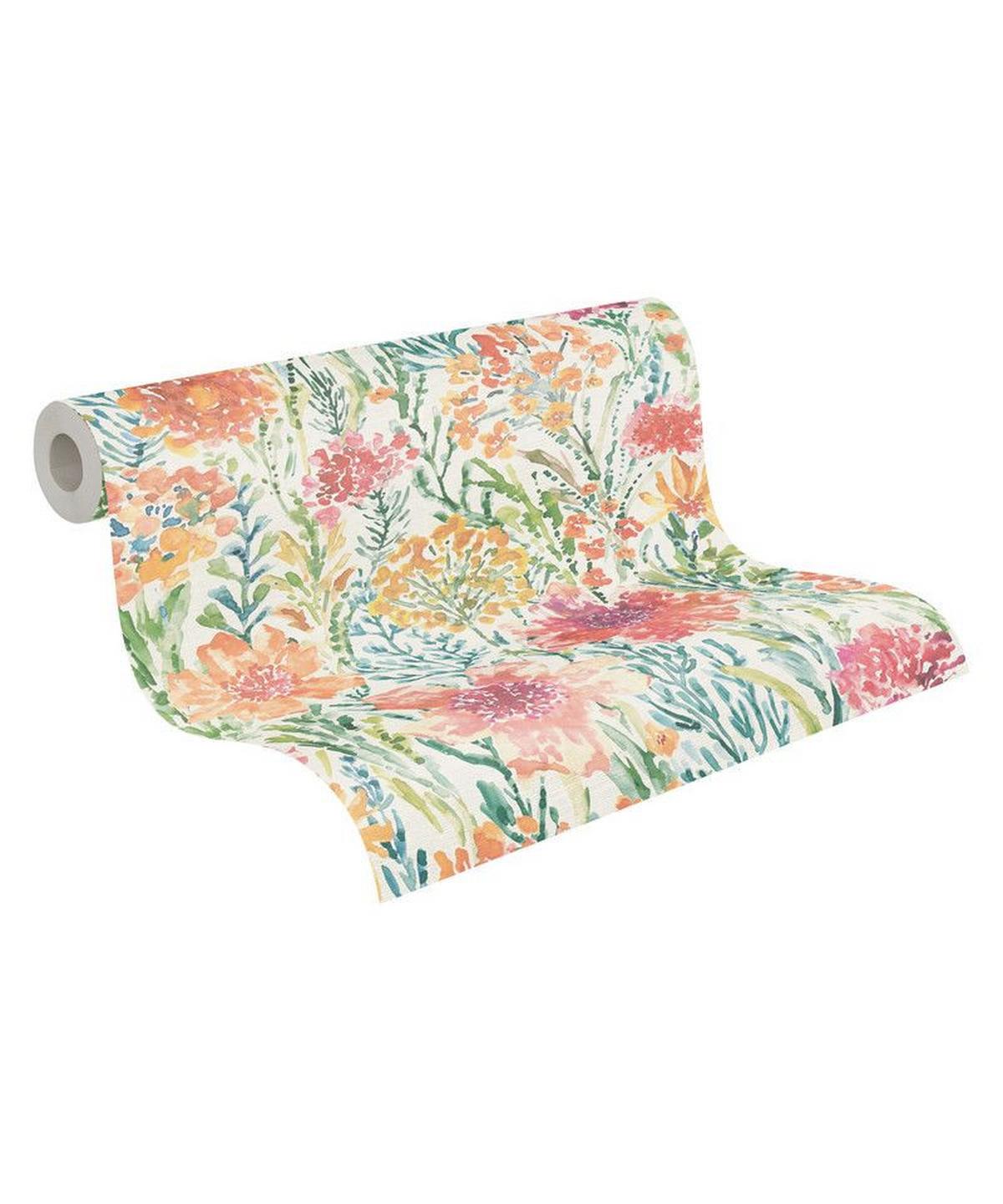 VLIESTAPETE Bunt 53/1005 cm - Weiß, Textil (53/1cm) - KUNSTLOFT
