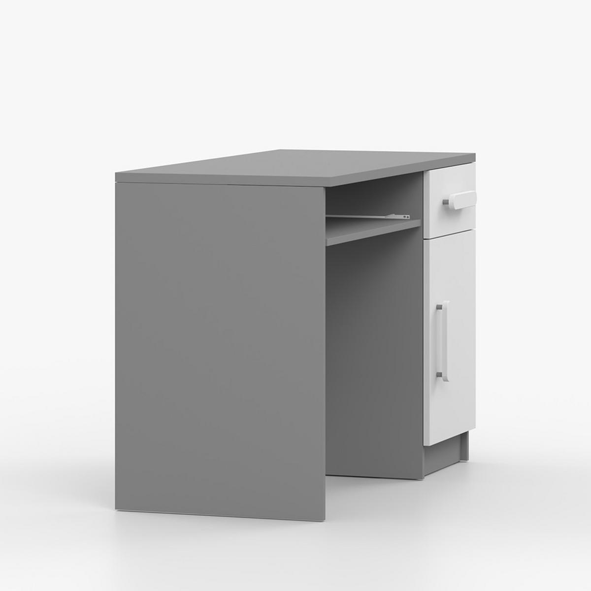 KINDERSCHREIBTISCH Jonas II 08 110 cm, 110/75/50, grau - Grau, Holzwerkstoff (110/75/50cm) - imoebel24