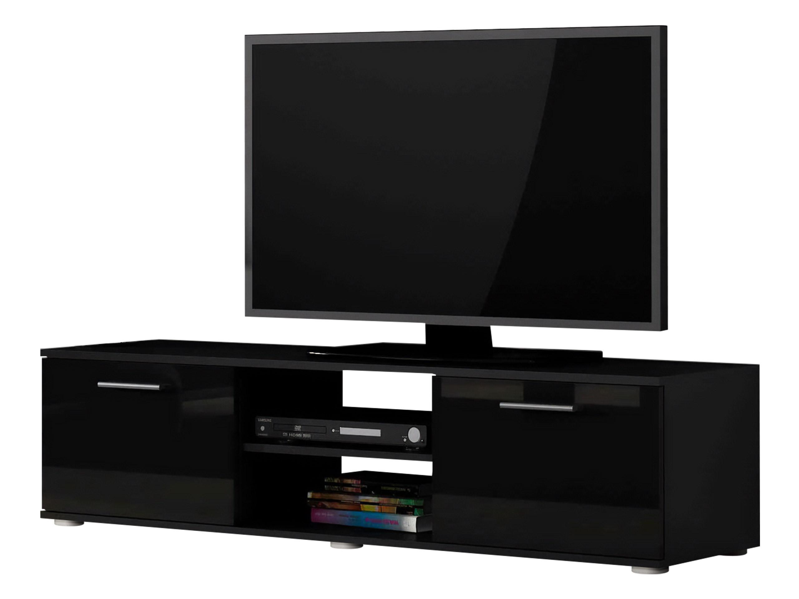 TV-LOWBOARD 140 Soho S04 - Silberfarben/Schwarz, Holzwerkstoff/Kunststoff (140/37/43cm) - MIRJAN24