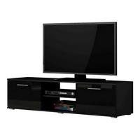 TV-LOWBOARD 140 Soho S04 - Silberfarben/Schwarz, Holzwerkstoff/Kunststoff (140/37/43cm) - MIRJAN24