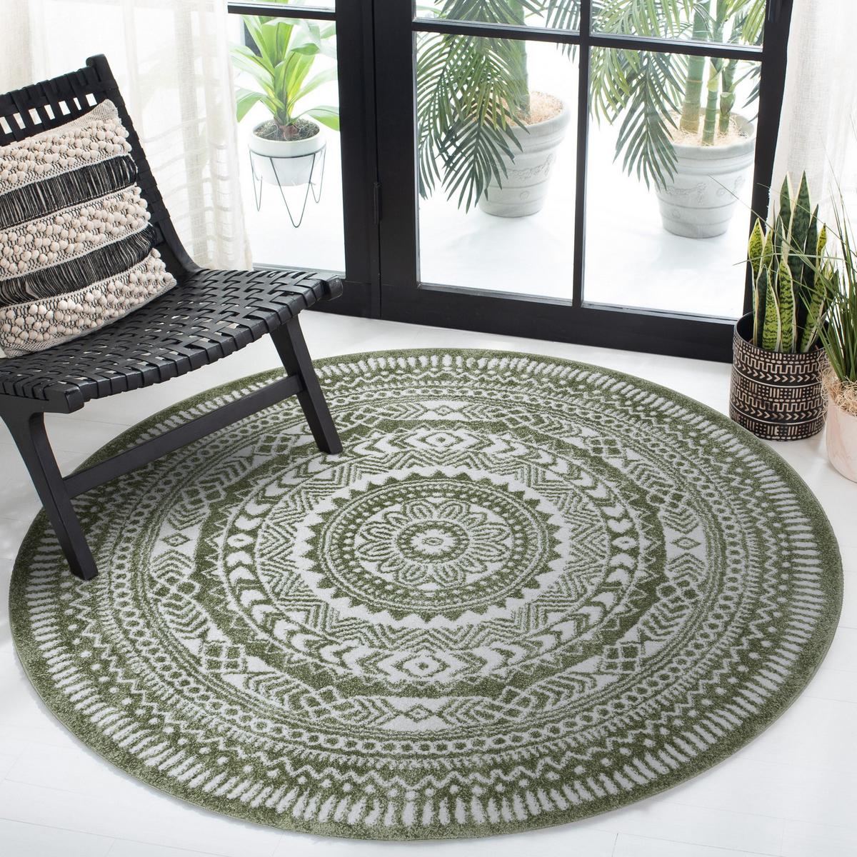 TEPPICH Fun 140 cm - Pastellgrün, Textil (140/140cm) - rugsX