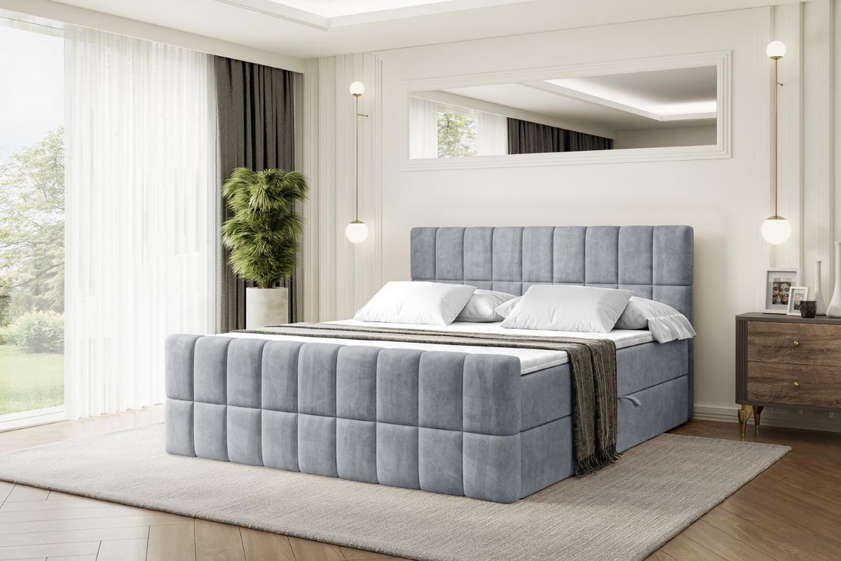 BOXBETT MIAMI-Z - 120x200 cm - H3 - Grau - Grau, Holzwerkstoff (120/200cm) - ALTDECOR