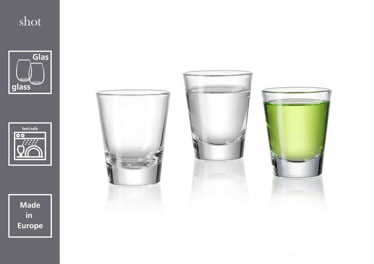 SCHNAPSGLÄSER Shot transparent 45 ml 6er Set - Transparent, Glas (0.045L) - Ritzenhoff Breker