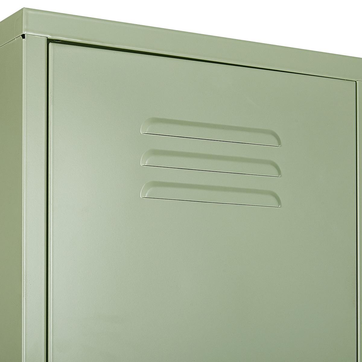 GARDEROBENSCHRANK grün Frome - Grün, Metall (38/185/50cm) - Beliani