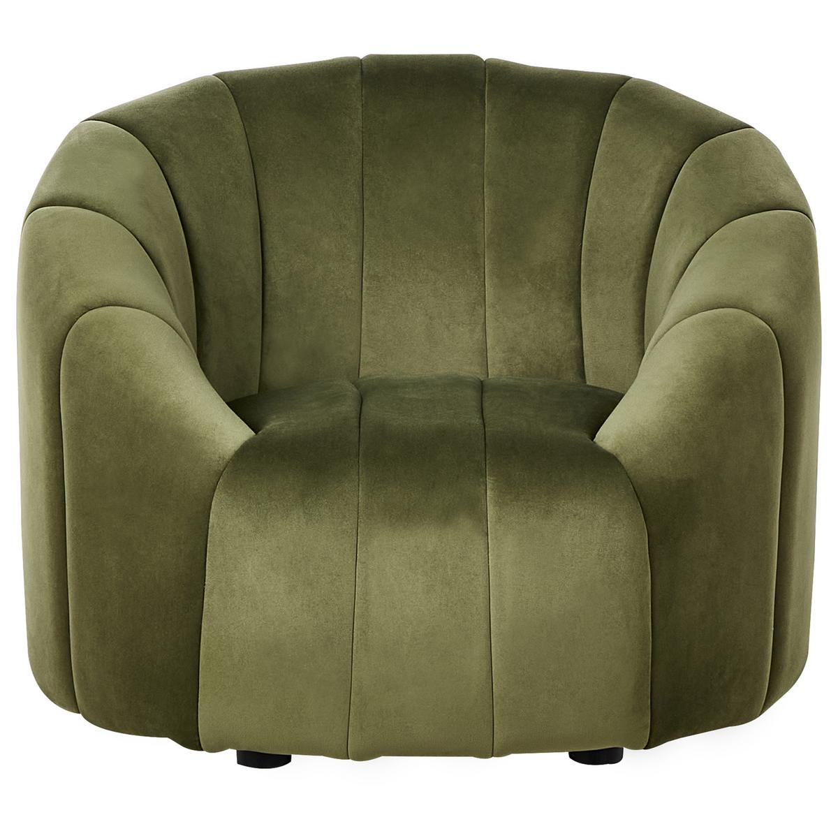SESSEL Samtstoff dunkelgrün Malung - Grün, Textil (79/67/79cm) - Beliani