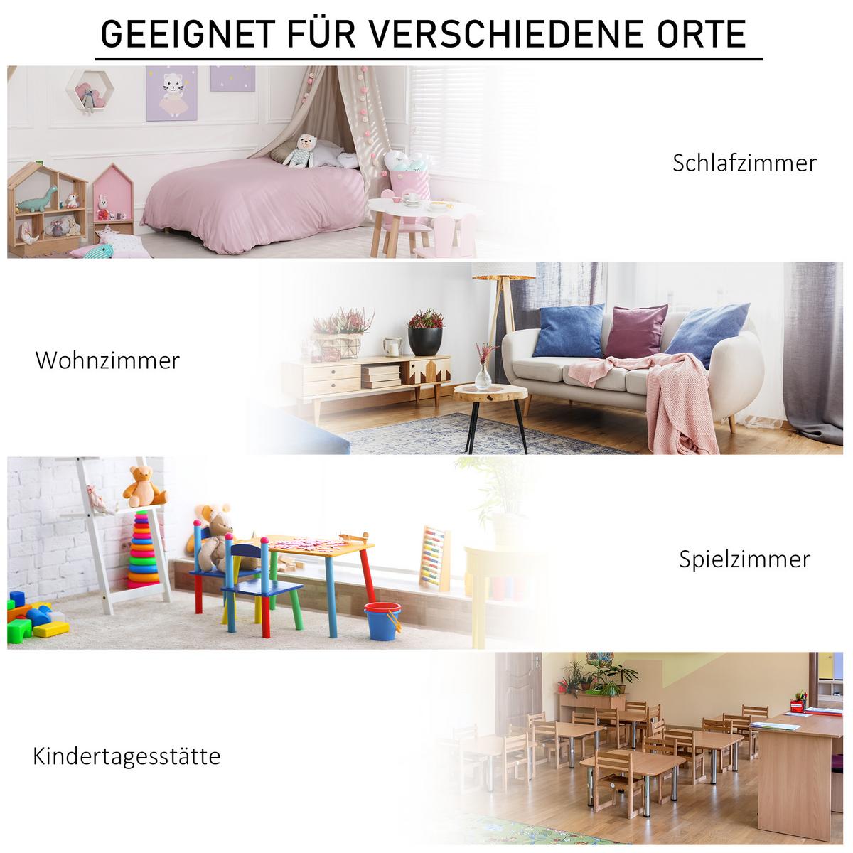 KINDERREGAL Eckregal mit 3 Aufbewahrungsboxen Kinderzimmer Spielzeugablage Weiß - Weiß, Holzwerkstoff (57.4/94/57.4cm) - HOMCOM