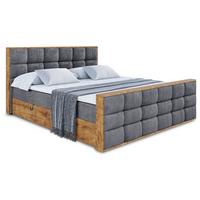 BOXBETT mit Matratze H3 und Lattenrost - LOLLI2-Z - 180x200 - Dunkelgrau Casablanca - Dunkelgrau, Holzwerkstoff (180/200cm) - ALTDECOR