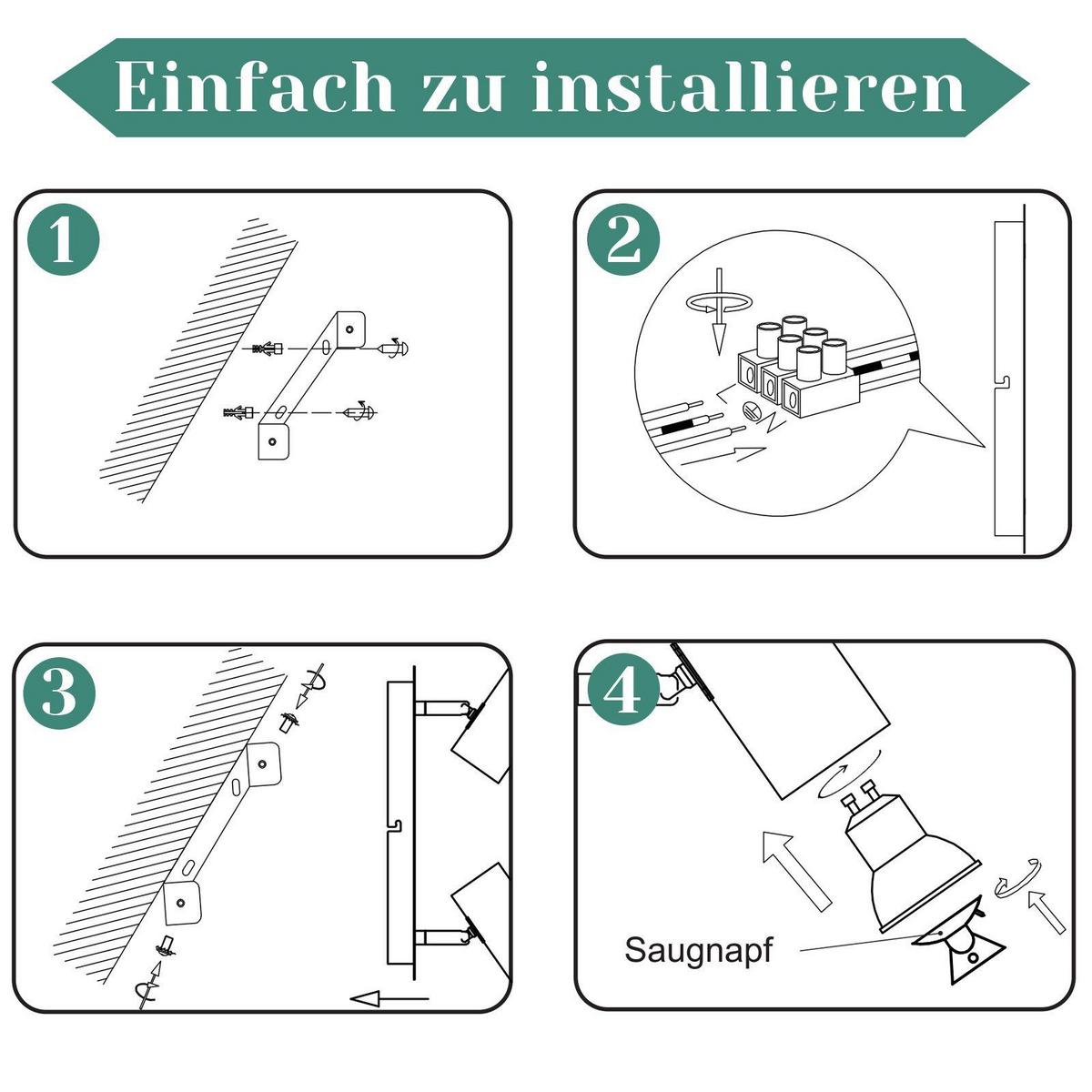 DECKENSTRAHLER Ingrid 2-flammig 27/6/17 cm - Silberfarben, Metall (27/6/17cm) - Nettlife