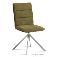ESSZIMMERSTUHL drehbar (8er-Set) Dulcie 47x92x60 Edelstahl/Olivgrün - Edelstahlfarben/Olivgrün, Kunststoff (60/92/47cm) - 58aufmkessel
