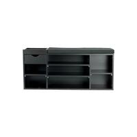 GARDEROBENBANK CARTAGENA, Stoff, Schwarz, 100 x 30 x 45 cm - Schwarz, Holzwerkstoff/Textil (100/45/30cm) - KADIMA DESIGN