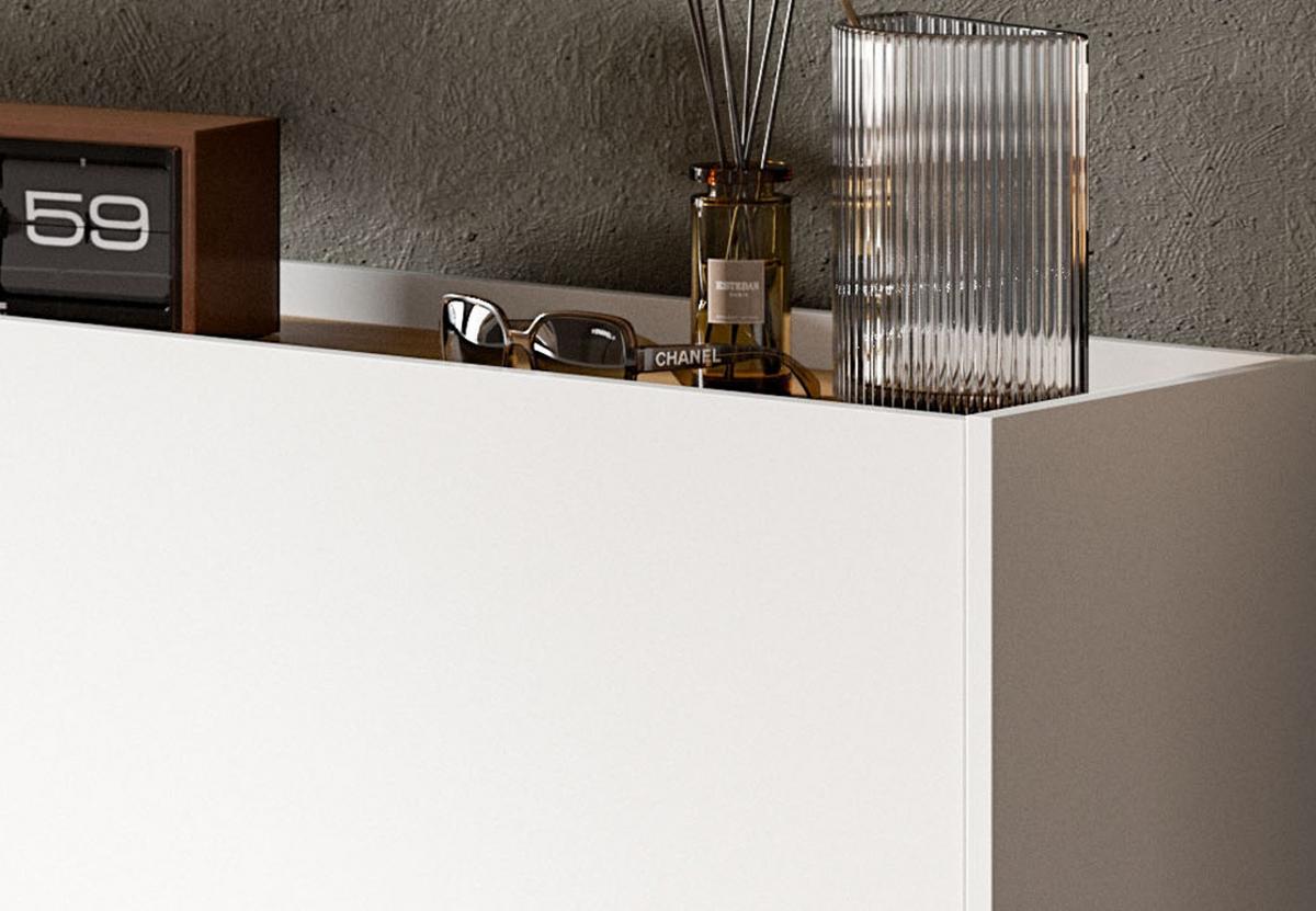 GARDEROBE-SET weiß und Artisan Eiche, Garderobe 4-teilig, 220 x 192 cm, Borga - Weiß/Eiche Artisan, Holzwerkstoff (220/192/32cm) - Inn.Furn