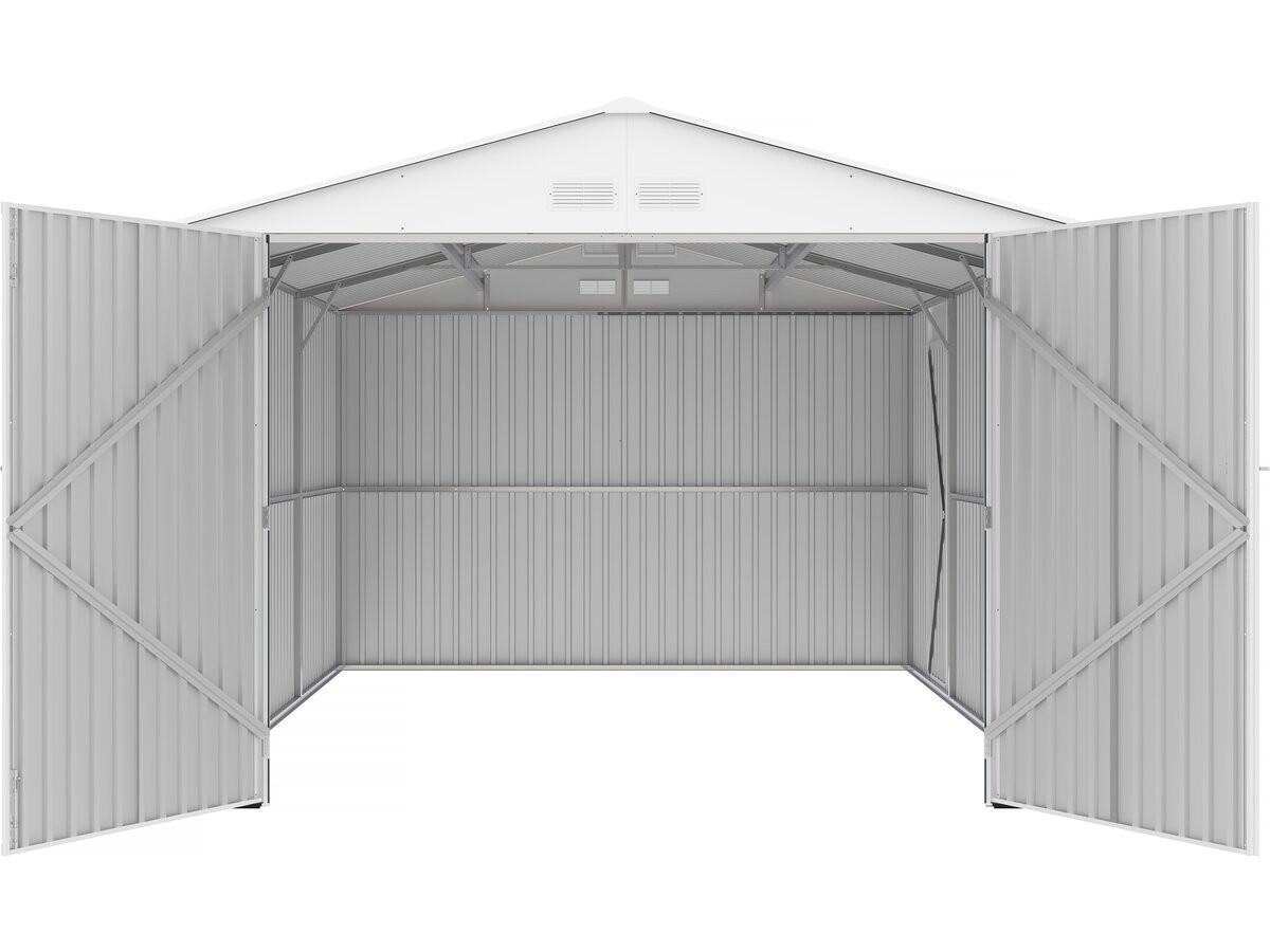 METALL-GARAGE PVC houston - Grau, Metall (470/310/470cm) - Habitat Garten