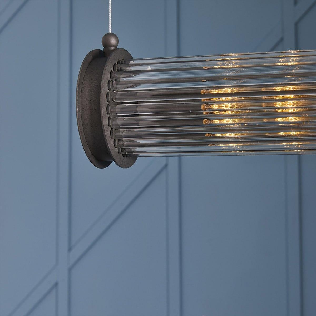 DOPPELGLAS Metall Grau Pendelleuchte - Grau, Glas (20/120/120cm) - Signature