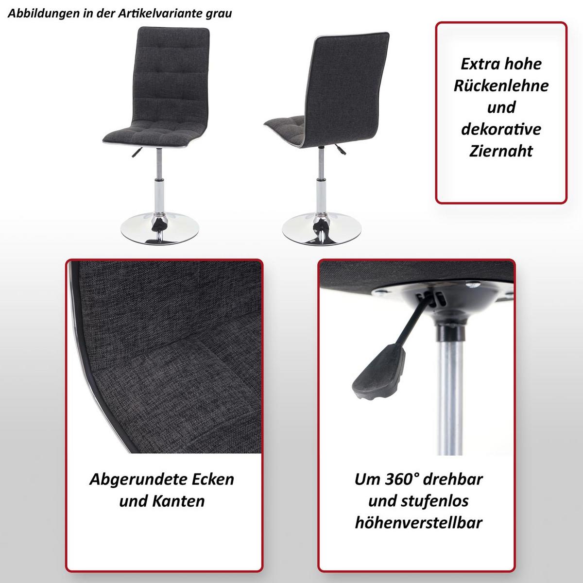 ESSZIMMERSTUHL Grau - Grau, Textil (43/103/54cm) - MCW