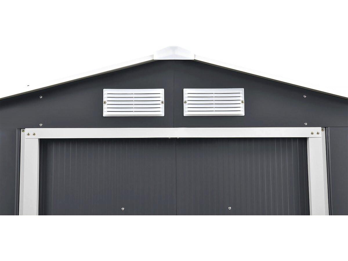 METALL-GARTENHAUS vegas Grau - Grau, Metall (203/185/117cm) - Habitat Garten