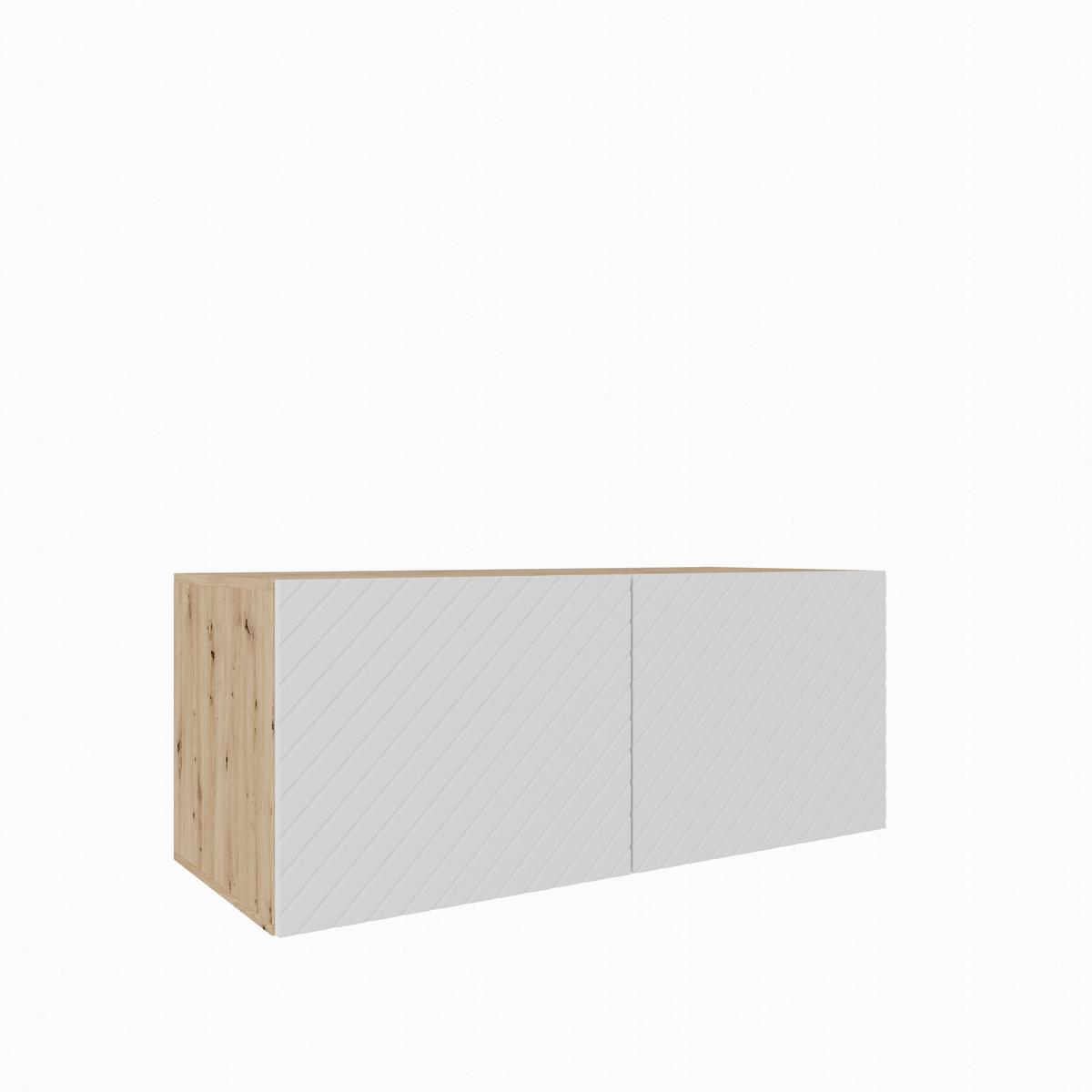 LOWBOARD CAVA 100/41/40 cm, Hängender TV-Schrank Eiche Artisan - Weiß/Eiche Artisan, Holzwerkstoff (100/41/40cm) - MASSENO