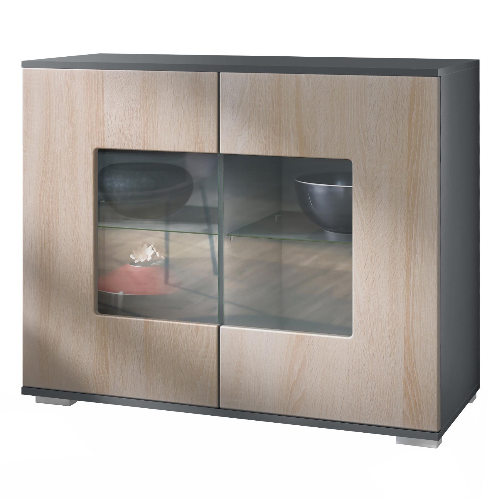 KOMMODE Grömitz Eiche sägerau - Eiche San Remo, Holzwerkstoff (92.5/75.5/35cm) - Vladon