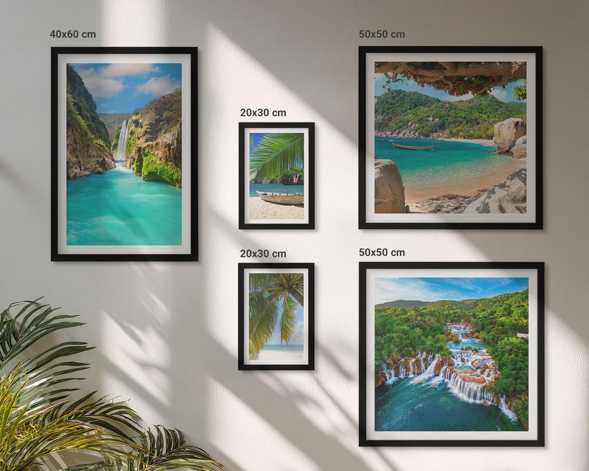 BILDER SET 5er Set - 50x50 cm & 20x30 cm & 40x60 cm Schwarzer Rahmen - Eiffels Straßenarchitektur - Schwarz, Kunststoff (40/60cm) - TULUP