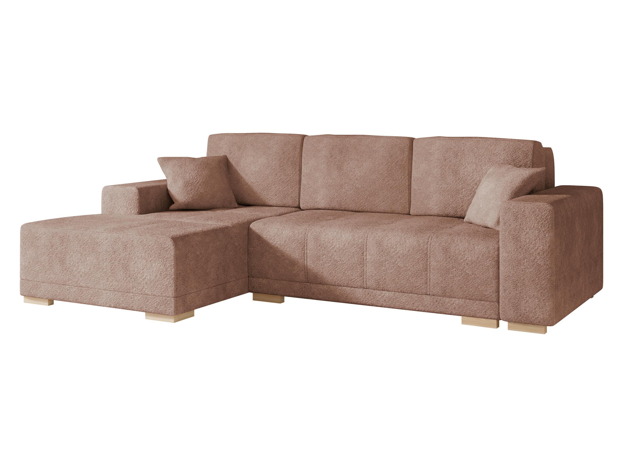 ECKSCHLAFSOFA Bello, Seite: Links - Braun/Naturfarben, Holz/Textil (240/140cm) - MIRJAN24