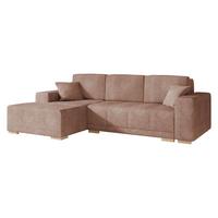ECKSCHLAFSOFA Bello, Seite: Links - Braun/Naturfarben, Holz/Textil (240/140cm) - MIRJAN24