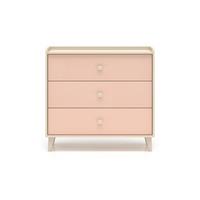 KINDERKOMMODE Alycia Beige - Korallenrosa - Holzeffekt - Pink, Holz (90/85/40cm) - Petits-meubles