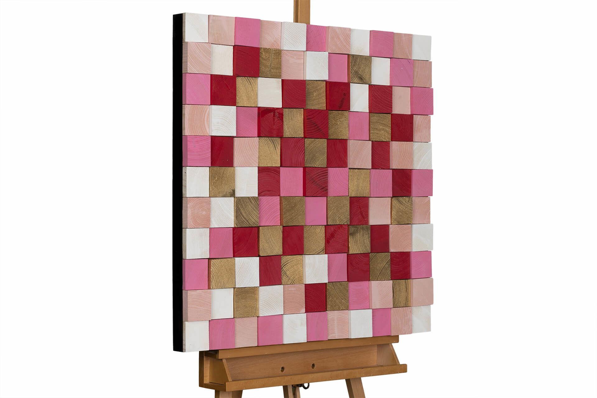 HOLZBILD Rot 75/75 cm - Rot, Holz (7/75cm) - KUNSTLOFT