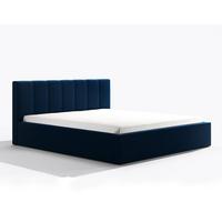 POLSTERBETT Mannte 180/200 cm in Blau – mit Bettkasten und luxuriösem Stil - Blau/Schwarz, Holz/Holzwerkstoff (180/200cm) - AX Living