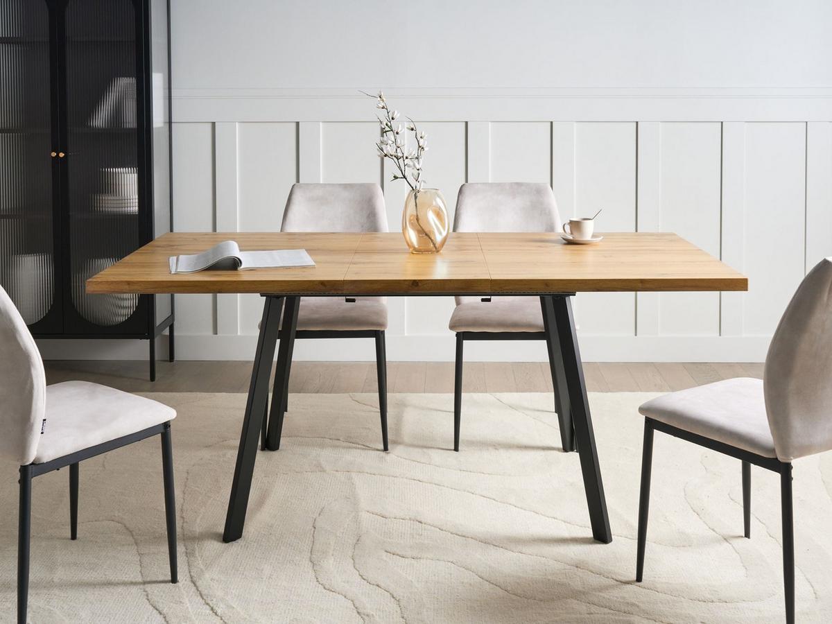 ESSTISCH ausziehbar Braun 140/180/90 cm Harlow - Braun, Holzwerkstoff (140/90/75cm) - Beliani
