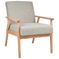 SESSEL Grau Esrum - Braun/Grau, Textil (62/79/80cm) - Beliani