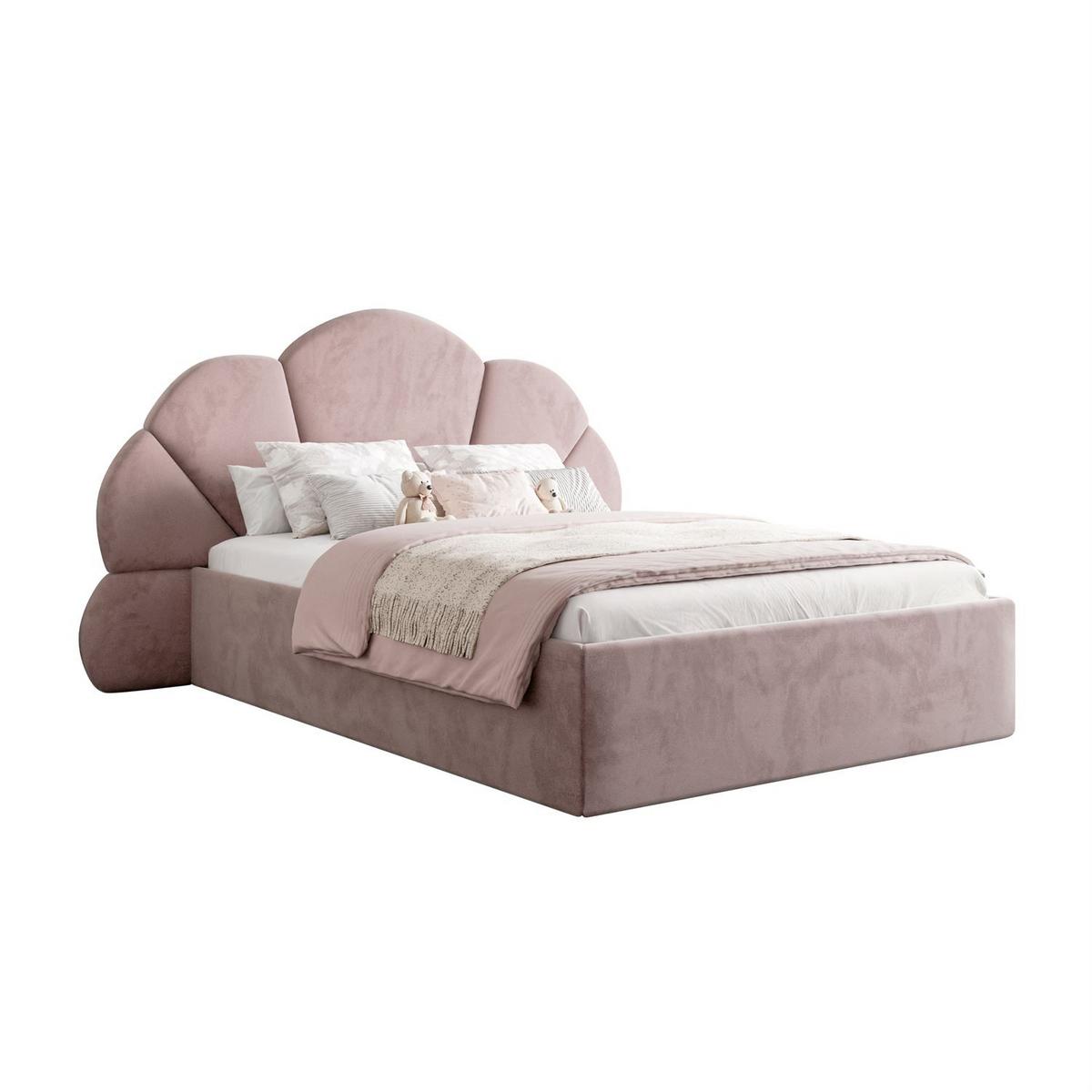 POLSTERBETT ARIEL mit Bettkasten 140x200 cm Element 18 - Rosa, Textil (140/200cm) - Lookway
