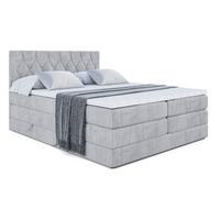 BOXSPRINGBETT VELANTO-BZ KING - 140 x 200 - H3/H4 - Hellgrau - Hellgrau, Holzwerkstoff (140/200cm) - ALTDECOR