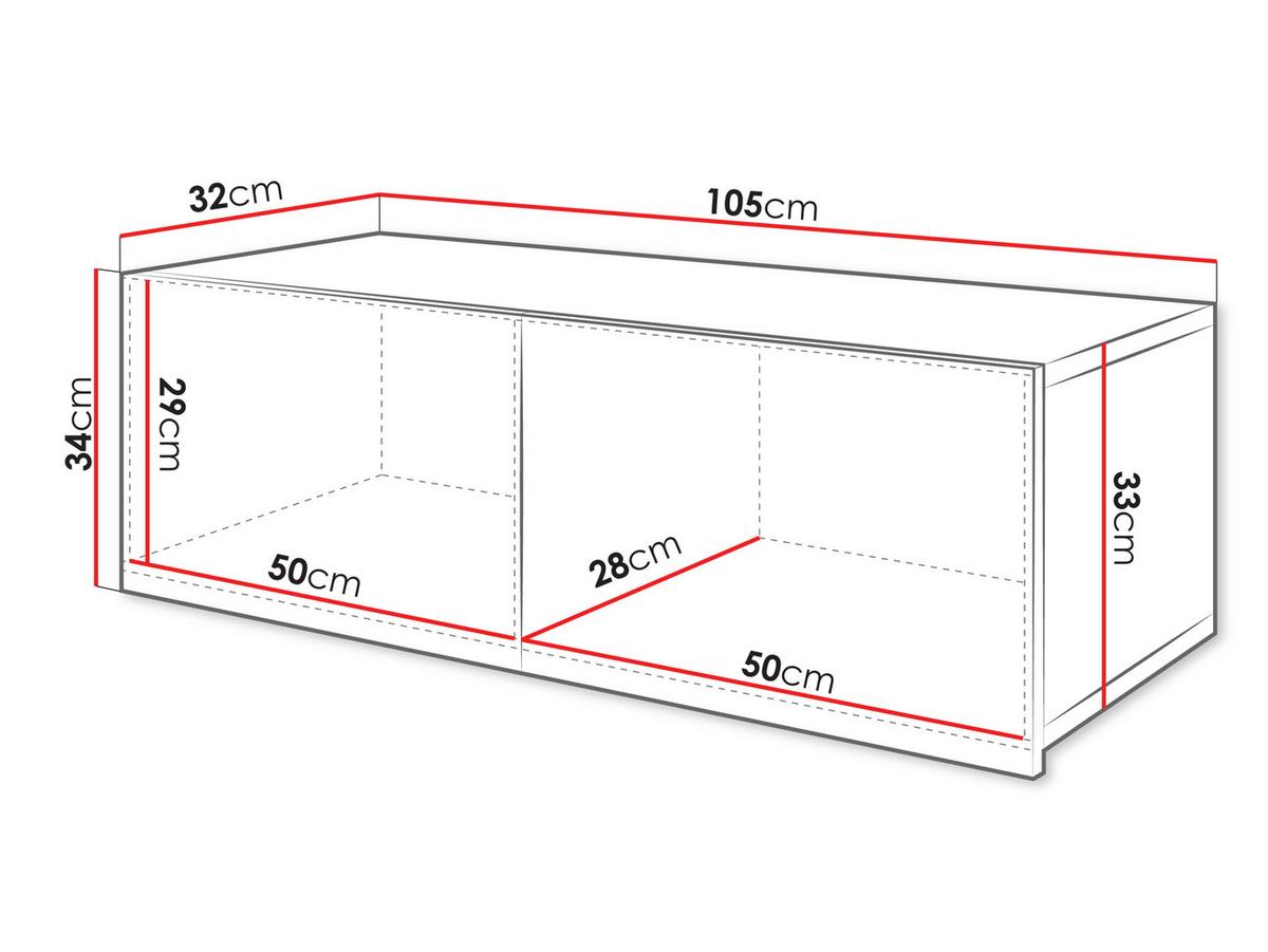 HÄNGESCHRANK Calabrini 02 - Nussbaumfarben, Holzwerkstoff (105/34/32cm) - MIRJAN24
