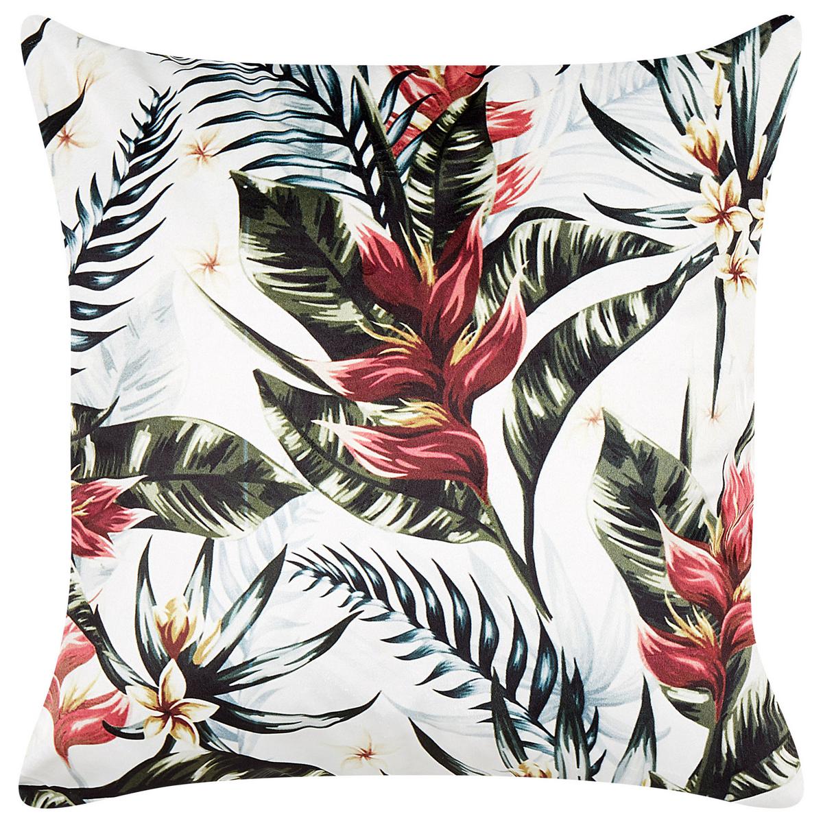 DEKOKISSEN 2er-Set Cremeweiß 45/45 cm Edelweiss - Ecru, Textil (45/45cm) - Beliani