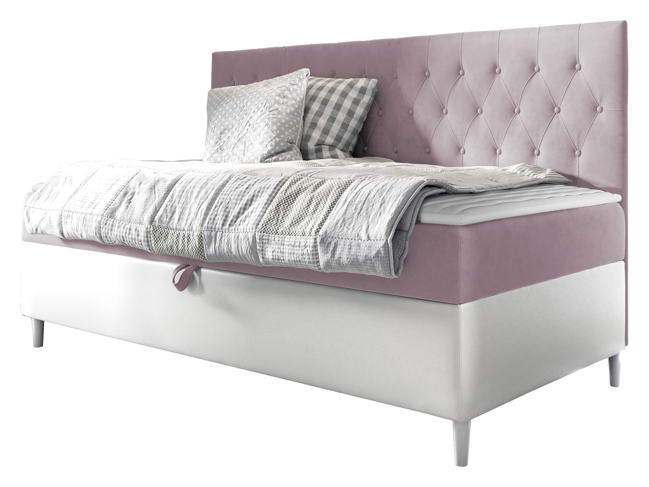 BOXBETT Filip Junior 2 - H3 - Weiß/Rosa, Holz (90/200cm) - MIRJAN24