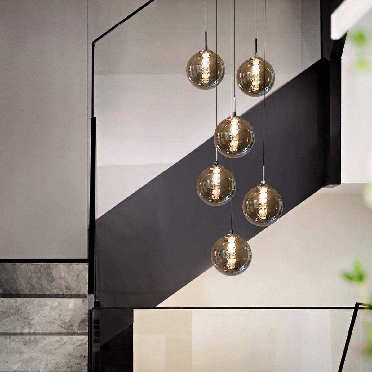 LED-HÄNGELEUCHTE Leuchtjorn 30/30/150 cm - Grau, Glas (30/30/150cm) - ZMH