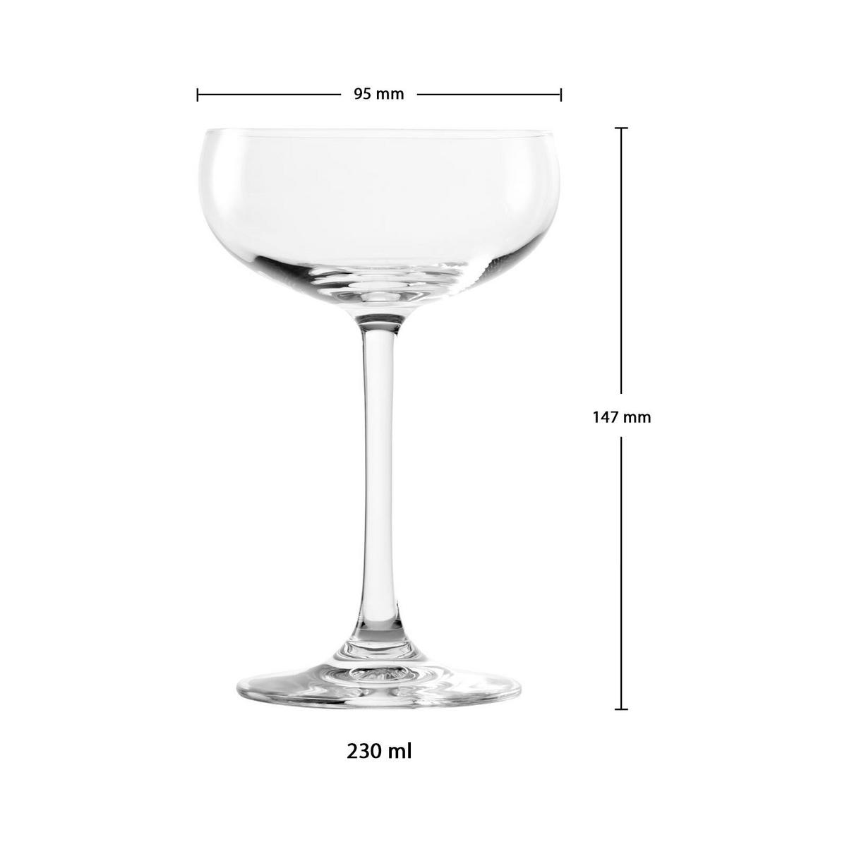 SEKTSCHALEN Jive transparent 230 ml 6er Set - Transparent, Glas (0.23L) - Stölzle Lausitz