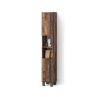 BADSCHRANK Fucino Eiche rustikal 30 x 190 cm - Wildeiche, Holzwerkstoff (30/190/30cm) - Livinity®