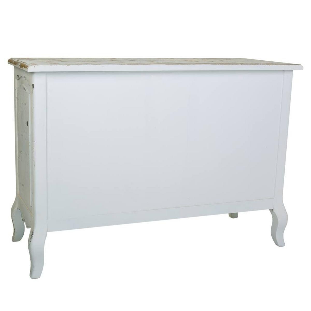 KOMMODE aus Holz 120x51x84 cm - Weiß, Holz (120/84/51cm) - Wanderlust