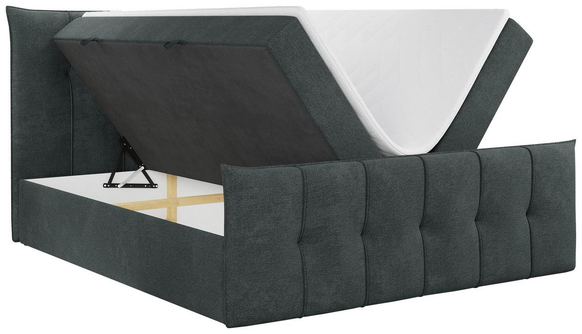 BOXBETT PREMIUM 11 140/200 Dunkelgrau Struktur - H3 - Dunkelgrau, Holz/Textil (140/200cm) - MKS