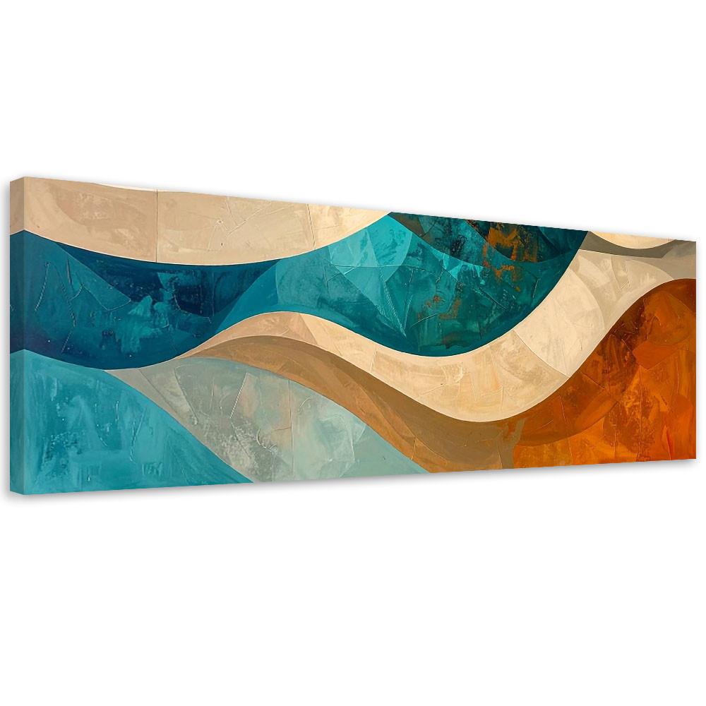 LEINWANDBILD 3D und geometrisch 90x30cm - Multicolor, Textil (90/30cm) - Feeby