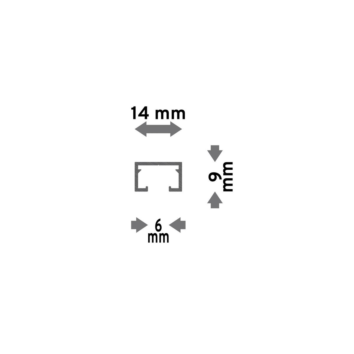 GARDINENSCHIENE / OBJEKTSCHIENE Primax 120 cm, 1-läufig Schwarz - Schwarz, Metall (120.4/0.9/1.4cm) - INTERDECO