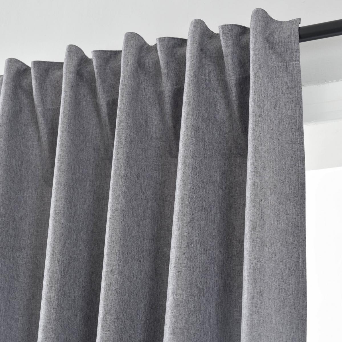 VORHANG 2ER SET BOSTON DARK HxB 175x140 cm Dunkelgrau - Dunkelgrau, Textil (140/175cm) - Gardinenbox