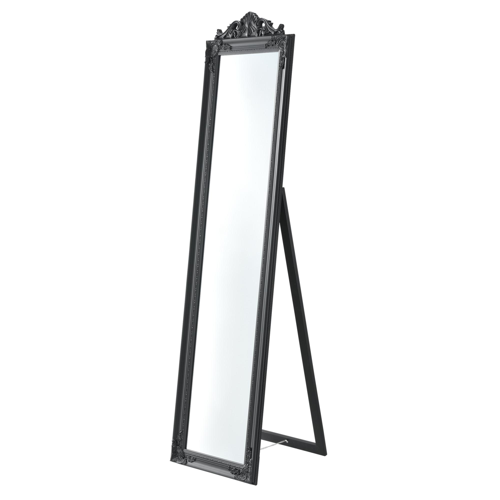 STANDSPIEGEL Arezzo - Dunkelgrau, Glas/Holz (28.5/160/140cm) - [en.casa]